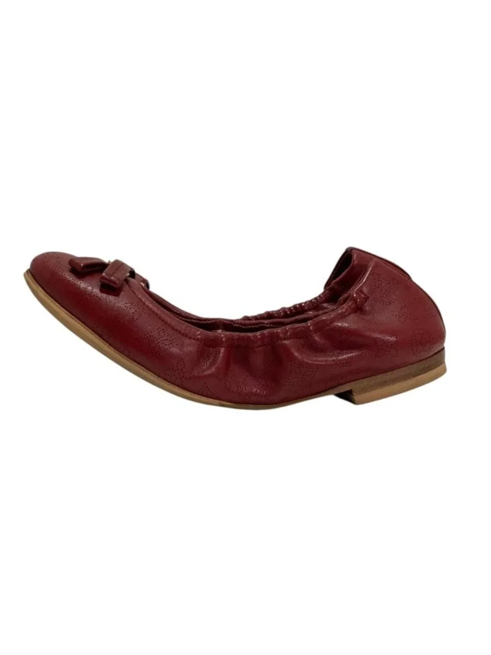 Louis Vuitton Monogram Mahina Ballet Shoes Flat Pumps Red
